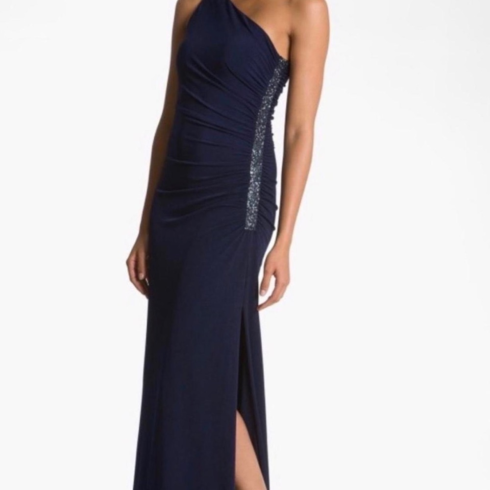 Laundry By Shelly Segal Navy Blue Evening Gown